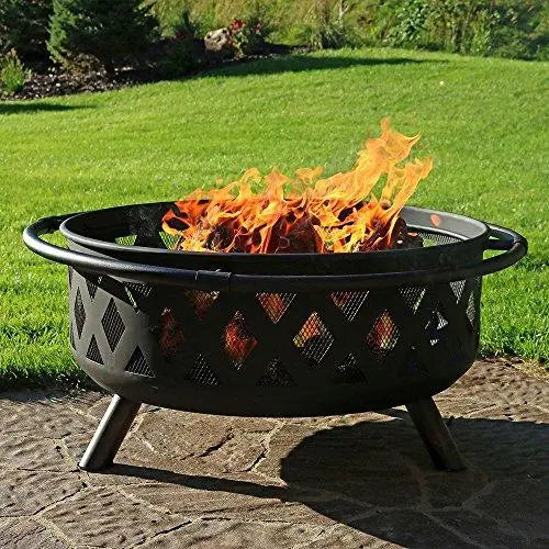 Outdoor Fire Pit | Large Bonfire Wood Burning Patio & Backyard Fire Pit - 36 Inch Sunnydaze
