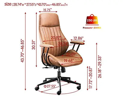 Ovios Office Chair | Modern Ergonomic Chair - Brown ovios
