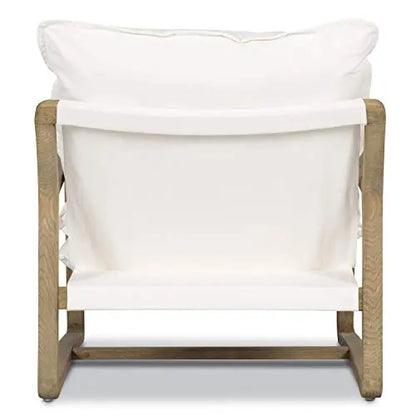 POLY and BARK Chair | Asher Lounge Armchair - Bone White/Natural POLY & BARK