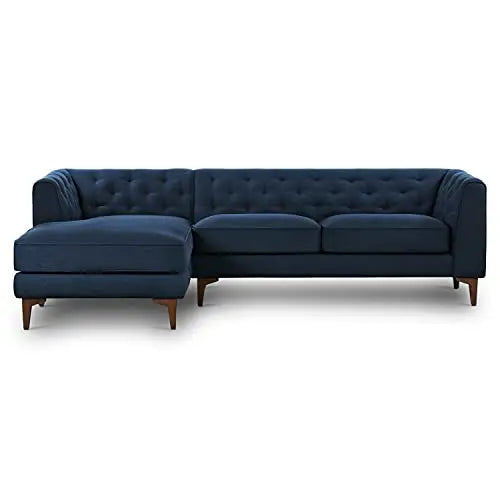 POLY and BARK Essex Sectional, Left-Facing Sofa - Deep Blue POLY & BARK