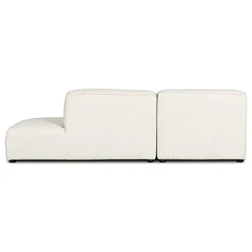 POLY and BARK Infina Sofa | Left-Facing Chaise and Right Lounger Modular 2 Piece Sofa - Mist White POLY & BARK