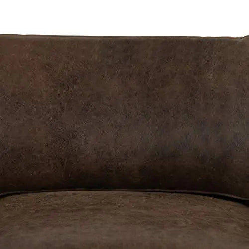 POLY and BARK Leather Sectional, Mara Left-Facing Sofa - Brown Stone POLY & BARK