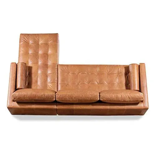 POLY and BARK Sectional | Napa Italian Leather Right-Facing Sectional Sofa - Cognac Tan POLY & BARK