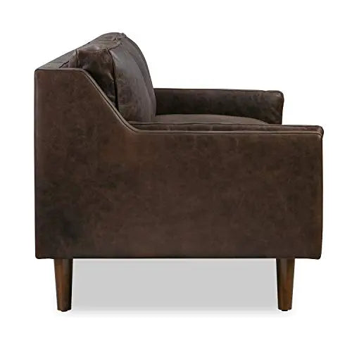 POLY and BARK Sofa | Brio Full-Grain Pure-Aniline Italian Tanned Leather - Brown Stone POLY & BARK