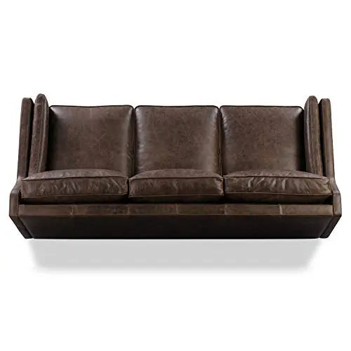 POLY and BARK Sofa | Brio Full-Grain Pure-Aniline Italian Tanned Leather - Brown Stone POLY & BARK