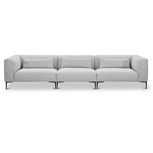 POLY and BARK Sofa | Sola Modular 3 Piece Modern Sofa - Soho Grey POLY & BARK