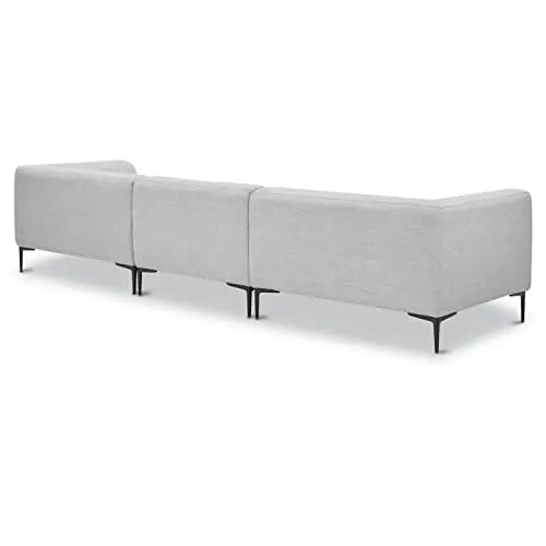 POLY and BARK Sofa | Sola Modular 3 Piece Modern Sofa - Soho Grey POLY & BARK