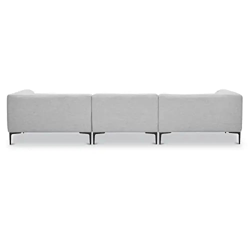 POLY and BARK Sofa | Sola Modular 3 Piece Modern Sofa - Soho Grey POLY & BARK