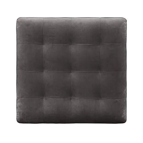 POLY and BARK Napa Velvet Ottoman - Concrete Velvet POLY & BARK