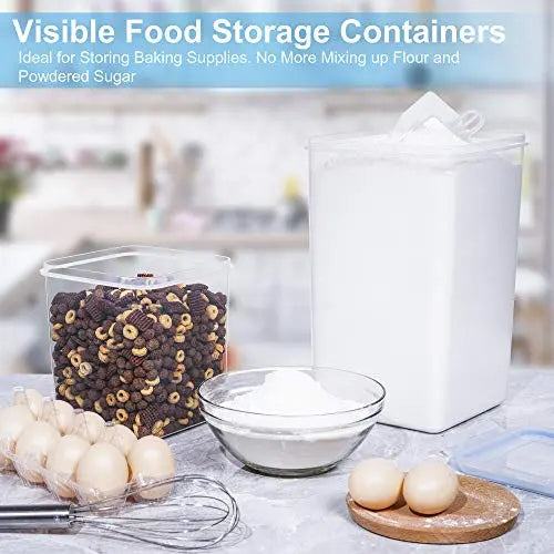 3 Pcs Food Storage Containers,Air Tight Containers for Food Flour Container Flour Storage Containers for Pantry Storage Containers Airtight Containers