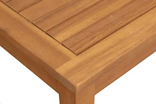 Patio Sense Lio Oslo Acacia Wood Outdoor Side End Table - Natural Wood Finish Patio Sense