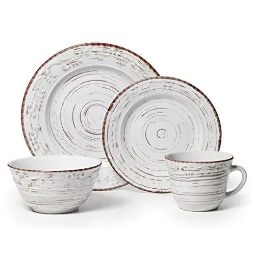 Pfaltzgraff Trellis 16-Piece Dinnerware Set - Distressed White Pfaltzgraff