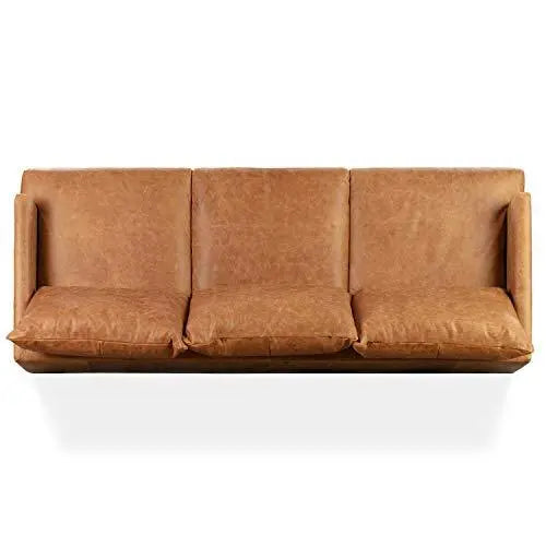 Poly & Bark Girona Italian Leather Modern Sofa  - Cognac Tan POLY & BARK