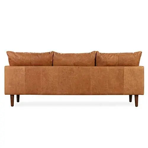 Poly & Bark Girona Italian Leather Modern Sofa  - Cognac Tan POLY & BARK