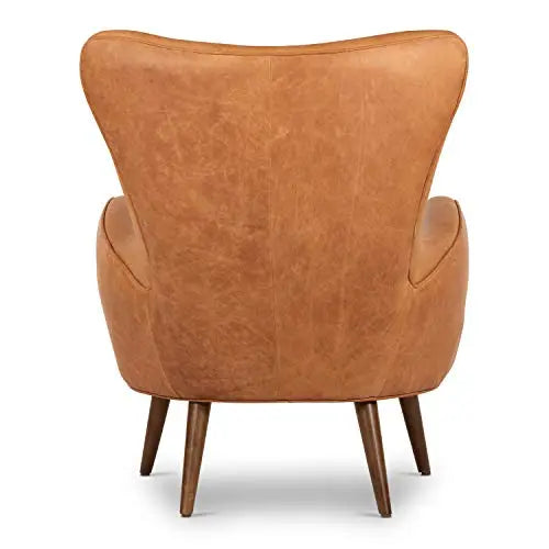 Poly and Bark Aida Pure Italian Tanned Leather Lounge Chair - Cognac Tan POLY & BARK