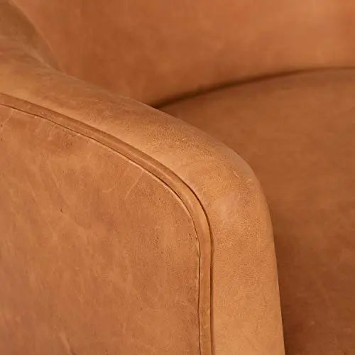 Poly and Bark Aida Pure Italian Tanned Leather Lounge Chair - Cognac Tan POLY & BARK