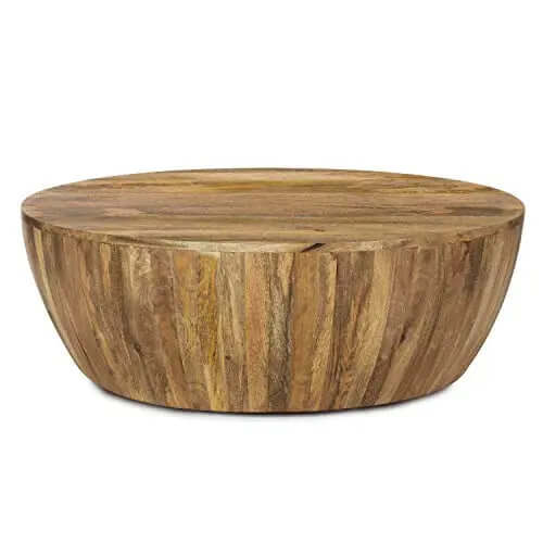 Poly and Bark Coffee Table | Goa Modern Wooden Living Room Table - Natural POLY & BARK