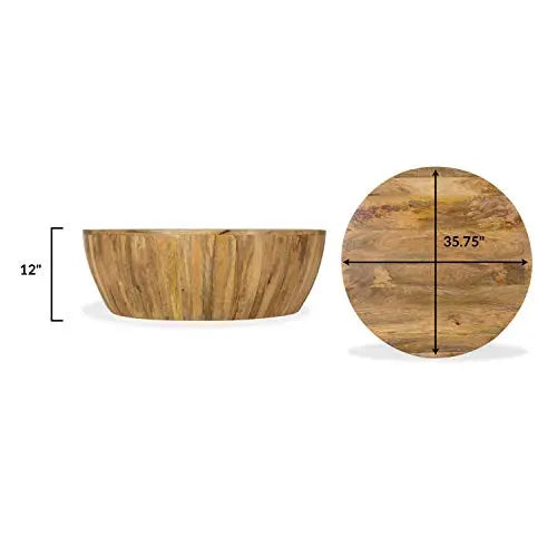 Poly and Bark Coffee Table | Goa Modern Wooden Living Room Table - Natural POLY & BARK