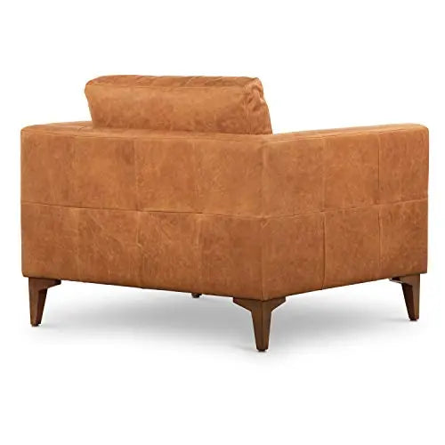 Poly and Bark Lounge Chair | Calle Leather Arm Chair - Cognac Tan POLY & BARK