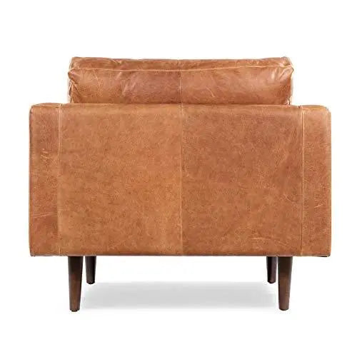 Poly and Bark Napa Leather Lounge Chairs in Cognac Tan - Set of 2 POLY & BARK