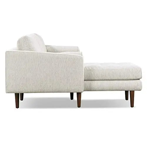 Poly and Bark Napa Sectional | Left Facing Modern Fabric Sofa - Bright Ash POLY & BARK