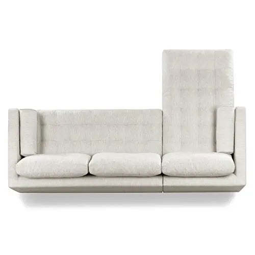 Poly and Bark Napa Sectional | Left Facing Modern Fabric Sofa - Bright Ash POLY & BARK