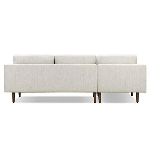 Poly and Bark Napa Sectional | Left Facing Modern Fabric Sofa - Bright Ash POLY & BARK