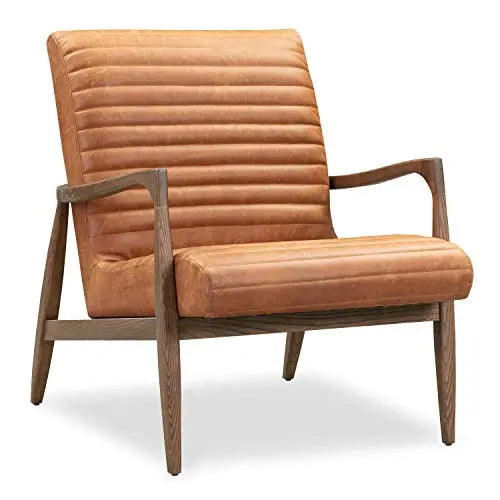 Poly and Bark Set of 2 Rowan Pure Italian Tanned Leather Lounge Chair - Cognac Tan POLY & BARK