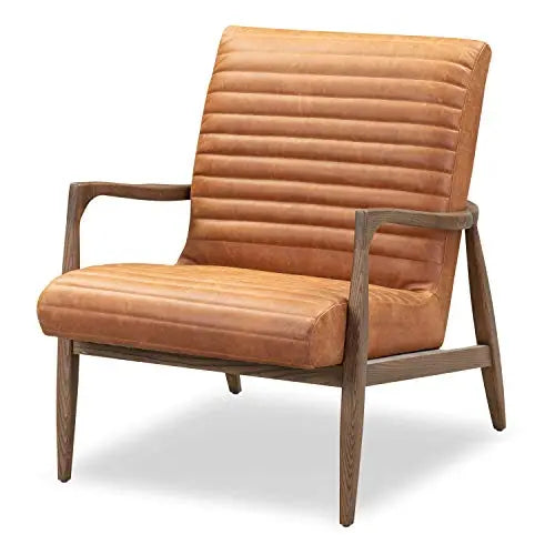 Poly and Bark Set of 2 Rowan Pure Italian Tanned Leather Lounge Chair - Cognac Tan POLY & BARK