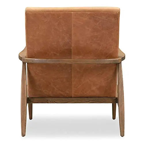Poly and Bark Set of 2 Rowan Pure Italian Tanned Leather Lounge Chair - Cognac Tan POLY & BARK