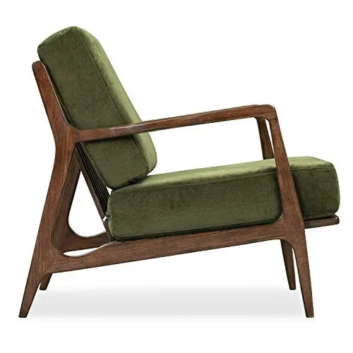 Poly and Bark Verity Lounge Chair - Distressed Green Velvet POLY & BARK