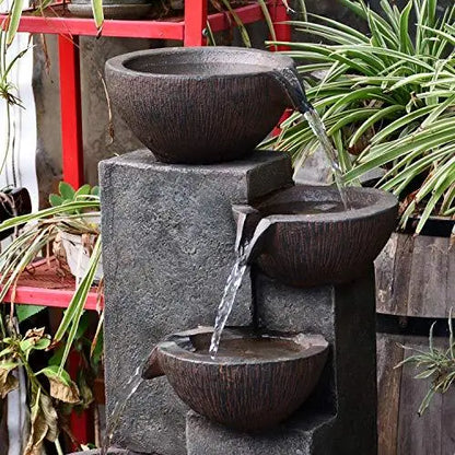 Polyresin Indoor and Outdoor Water Fountain - Dark D&F