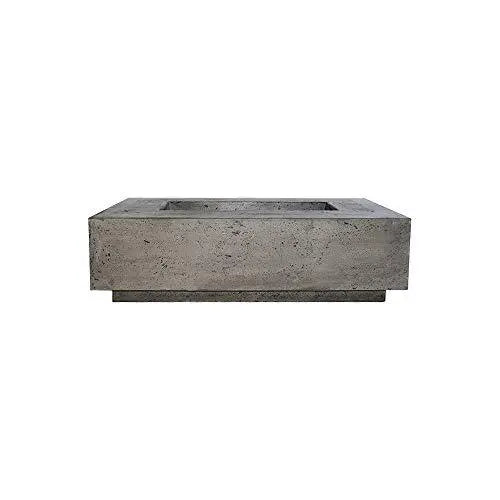 Prism Hardscapes Tavola Concrete Natural Gas Outdoor Fire Pit - Pewter Prism Hardscapes