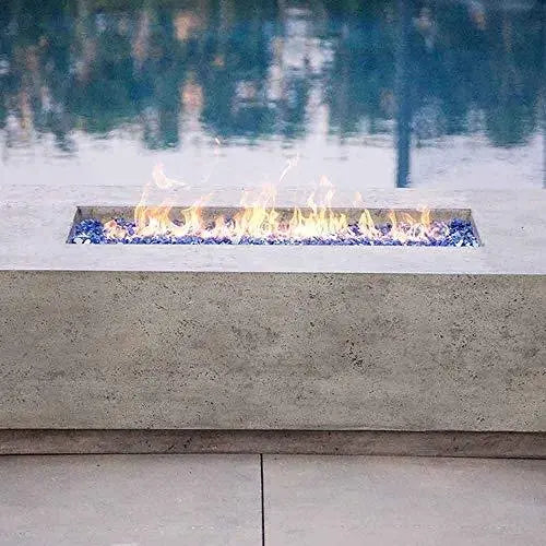 Prism Hardscapes Tavola Concrete Natural Gas Outdoor Fire Pit - Pewter Prism Hardscapes