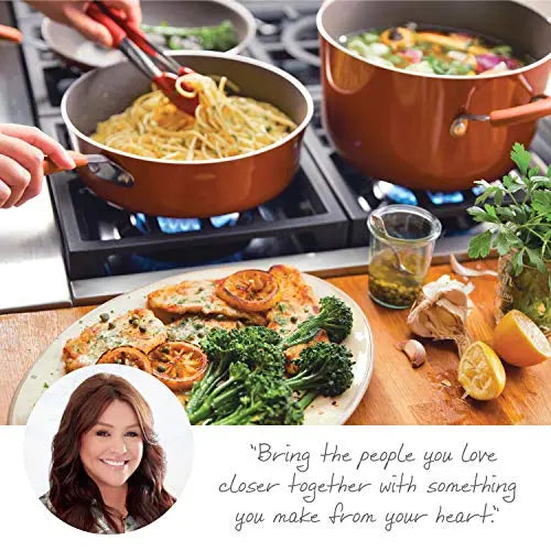 Rachael Ray Cookware Cucina Nonstick 12 Piece Set - Pumpkin Orange Rachael Ray