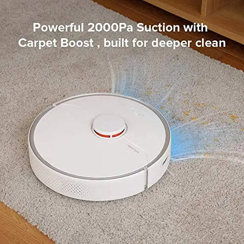 Roborock S6 Robot Vacuum and Mop, Multi-Floor Mapping, Navigation, No-go Zones, Super Strong Suction - White roborock