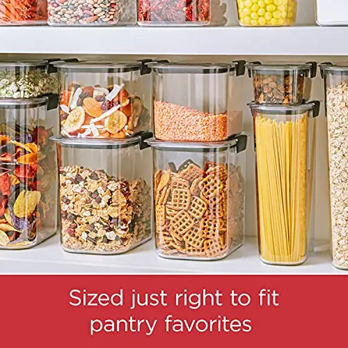 Rubbermaid Brilliance Pantry Organization & Food Storage Containers with Airtight Lids, Set of 10 (20 Pieces Total) Rubbermaid
