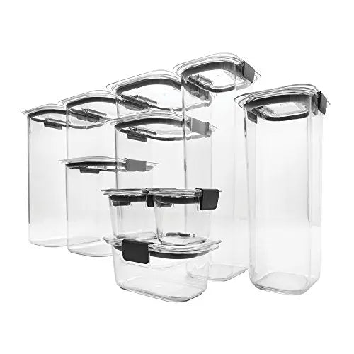 Rubbermaid Brilliance Pantry Organization & Food Storage Containers with Airtight Lids, Set of 10 (20 Pieces Total) Rubbermaid