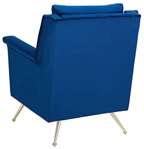 SAFAVIEH Home Collection Cerise Accent Arm Chair - Navy Velvet/Gold Safavieh