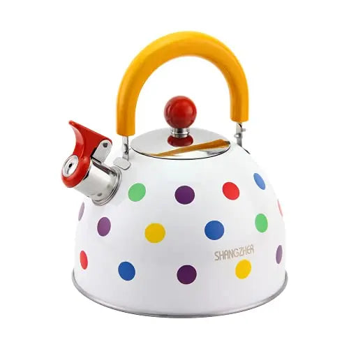SHANGZHER Kettle | Stovetop Polka Dot Whistling Tea Kettle - Multicolor SHANGZHER
