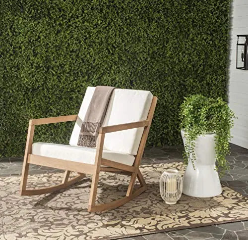 Safavieh Outdoor Chair | Patio Rocking Chair - Natural/Beige Safavieh