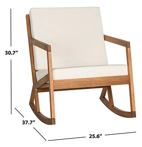 Safavieh Outdoor Chair | Patio Rocking Chair - Natural/Beige Safavieh