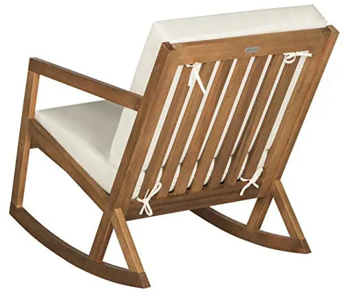 Safavieh Outdoor Chair | Patio Rocking Chair - Natural/Beige Safavieh
