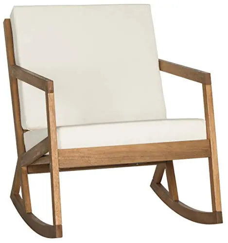 Safavieh Outdoor Chair | Patio Rocking Chair - Natural/Beige Safavieh