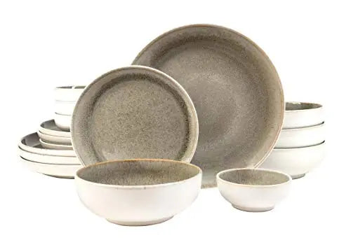 Sango Dinnerware Set, Resona Moss 16-Piece Stoneware - Green Sango