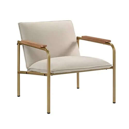 Sauder Arm Chair | Coral Cape Lounge Accent Chair - Ivory Finish Sauder