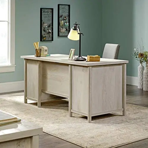 Sauder Costa Executive Desk - Chalked Chestnut Finish Sauder