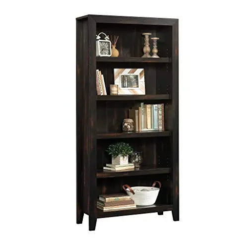 Sauder Dakota Pass Bookcase, 5 Shelves - Char Pine Finish Sauder