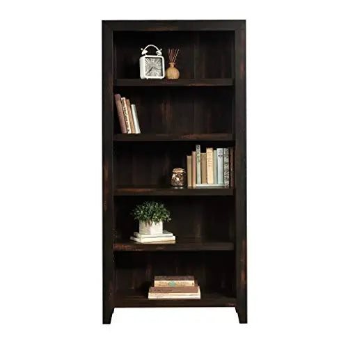 Sauder Dakota Pass Bookcase, 5 Shelves - Char Pine Finish Sauder