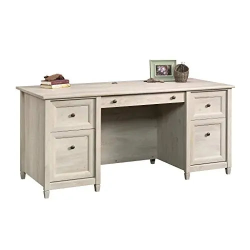 Sauder Edge Water Office Desk | Executive Desk - Chalked Chestnut Sauder